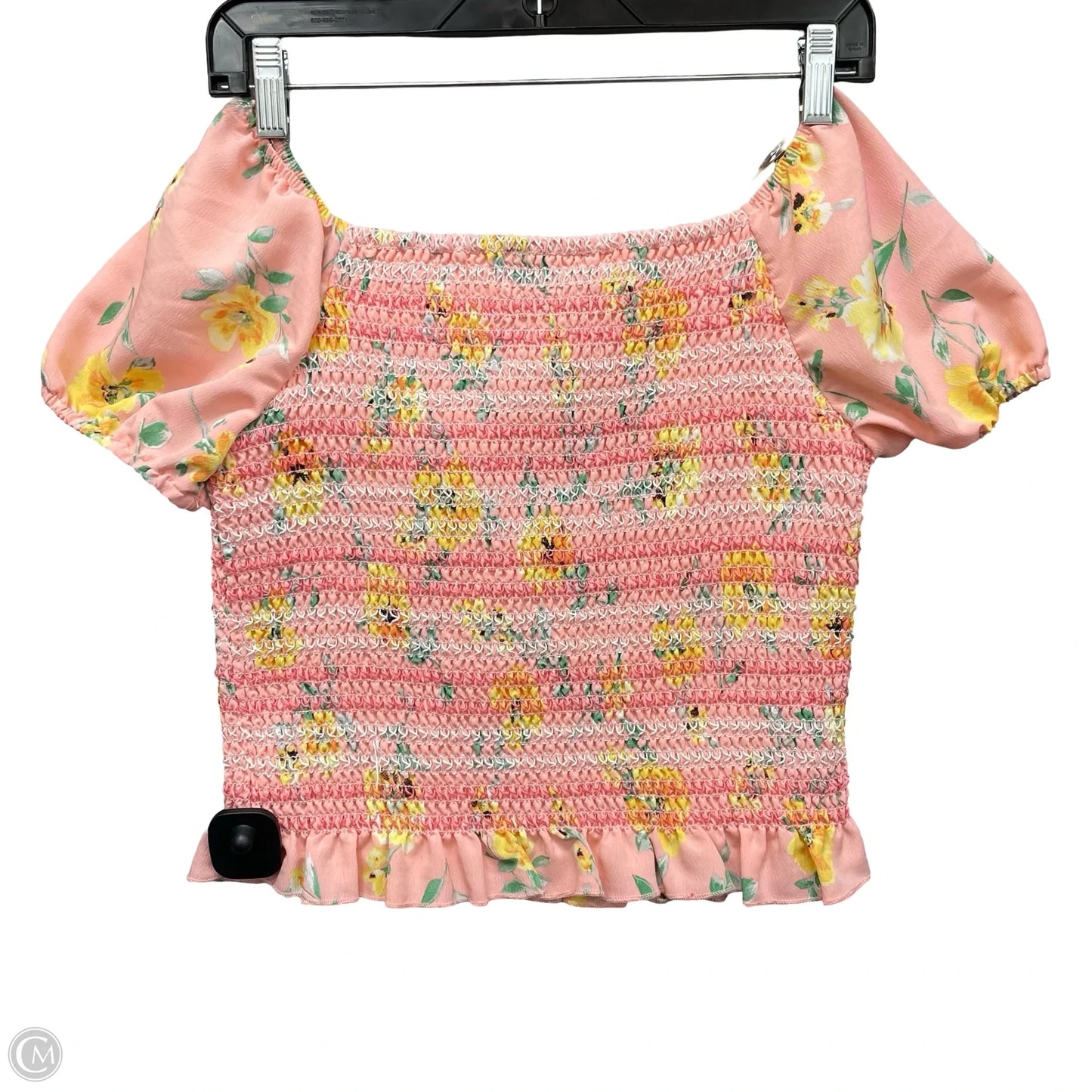 Blouse Short Sleeve By Clothes Mentor In Floral Print, Size: L