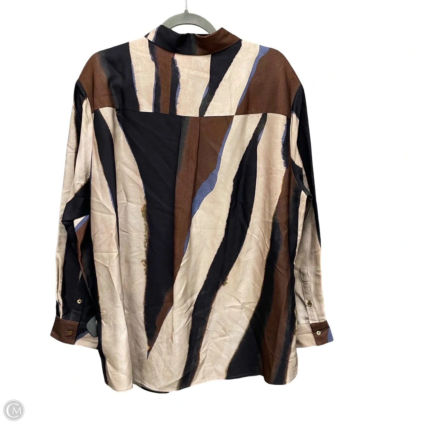 Top Long Sleeve By Banana Republic In Brown, Size: L
