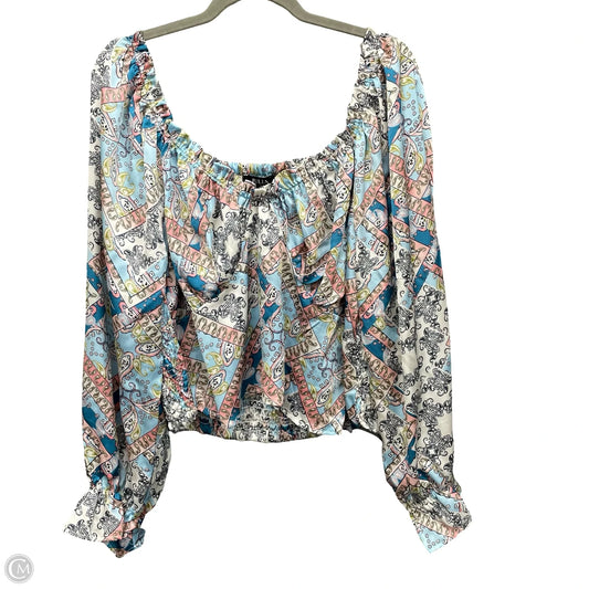 Blouse Long Sleeve By Love J In Multi-colored, Size: 2x