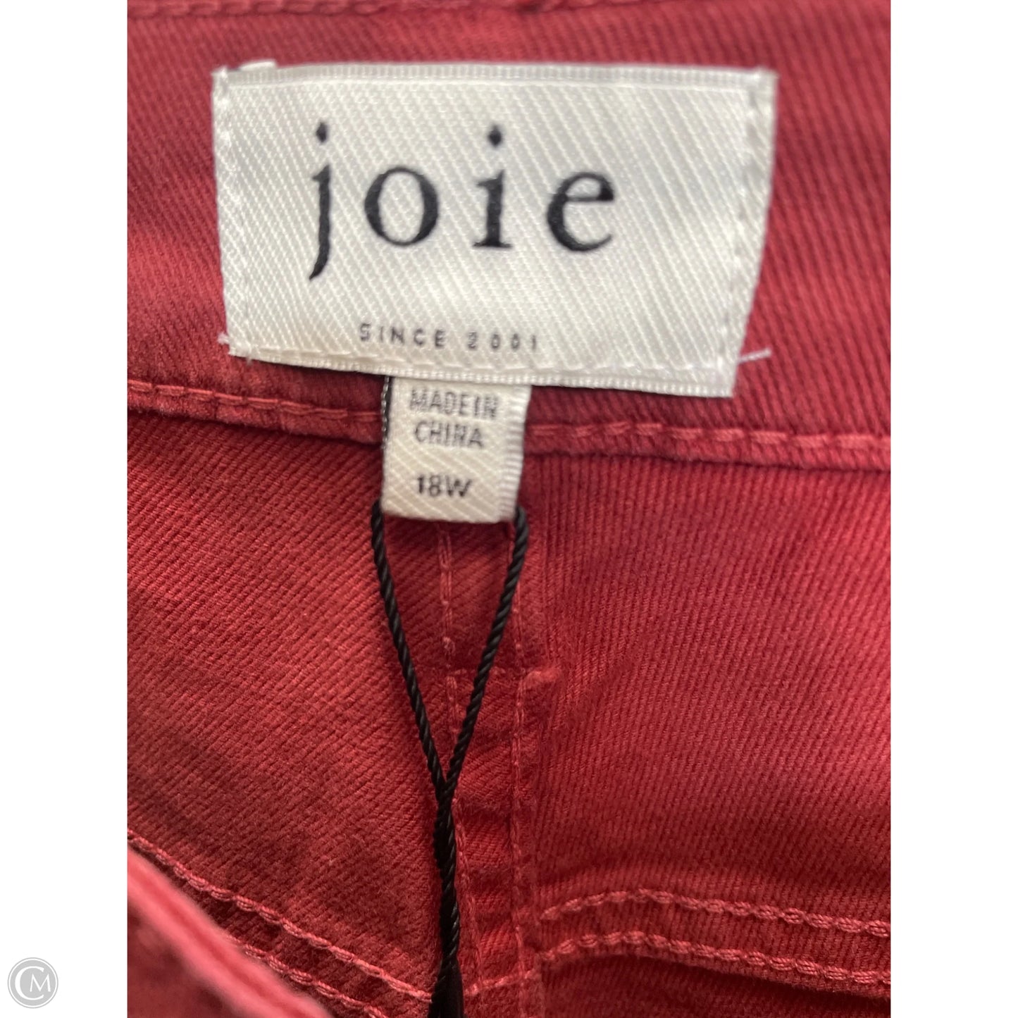 Jeans Skinny By Joie In Red, Size: 18