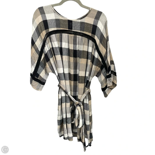 Dress Casual Short By Maeve In Brown & Cream, Size: M