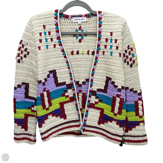 Sweater Cardigan By Hunter Bell In Multi-colored, Size: M