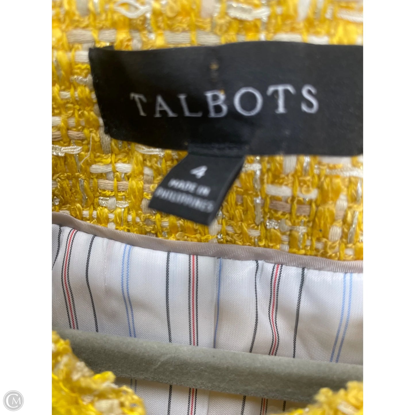 Blazer By Talbots In Yellow, Size: 4