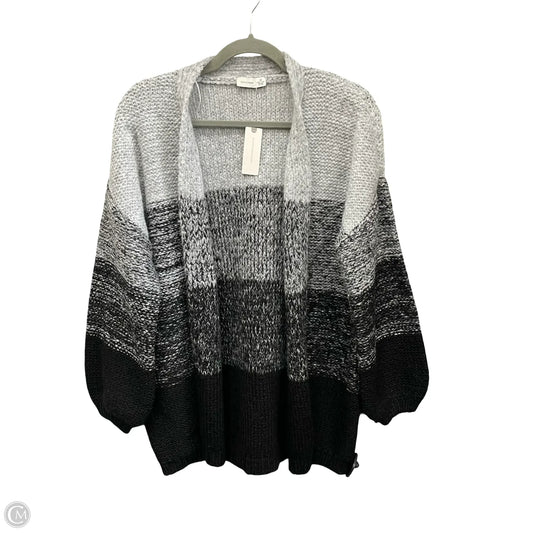 Sweater Cardigan By Gentle Fawn In Black & Grey, Size: Xs