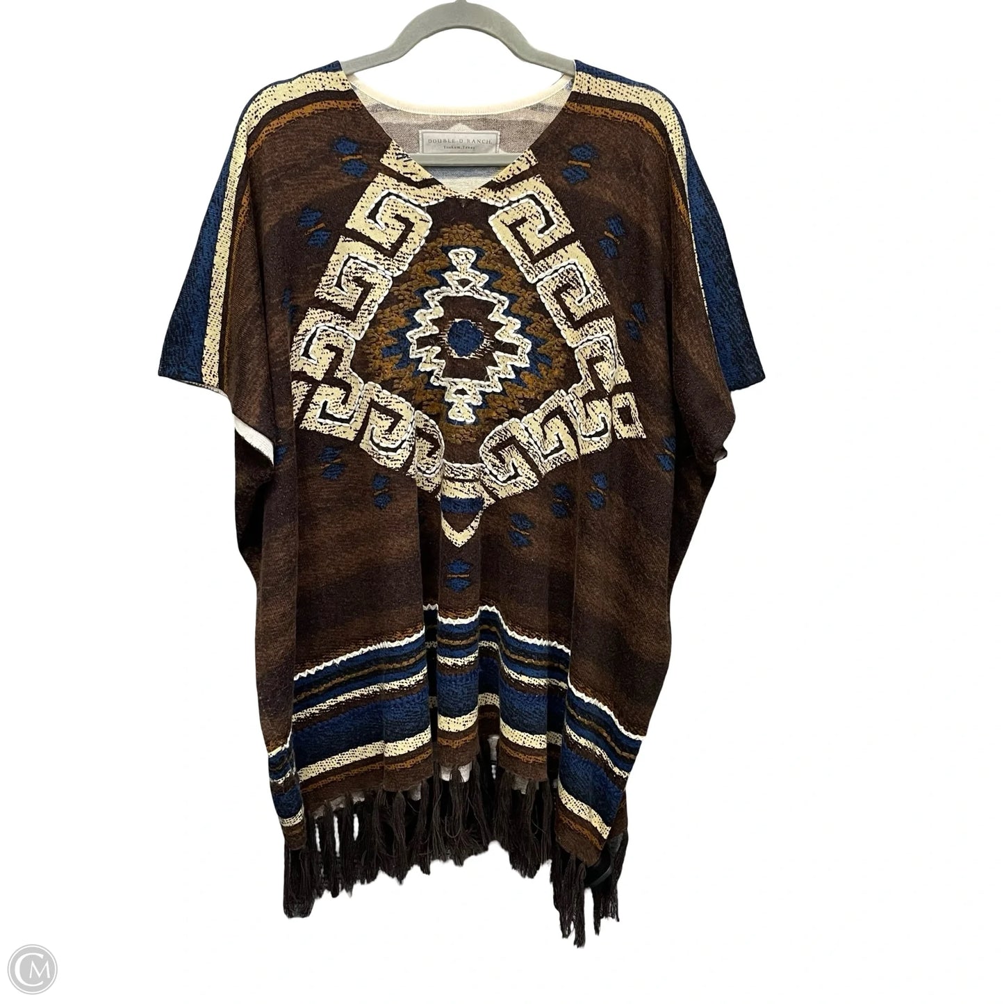 Shawl By Double D Ranch In Blue & Brown, Size: M
