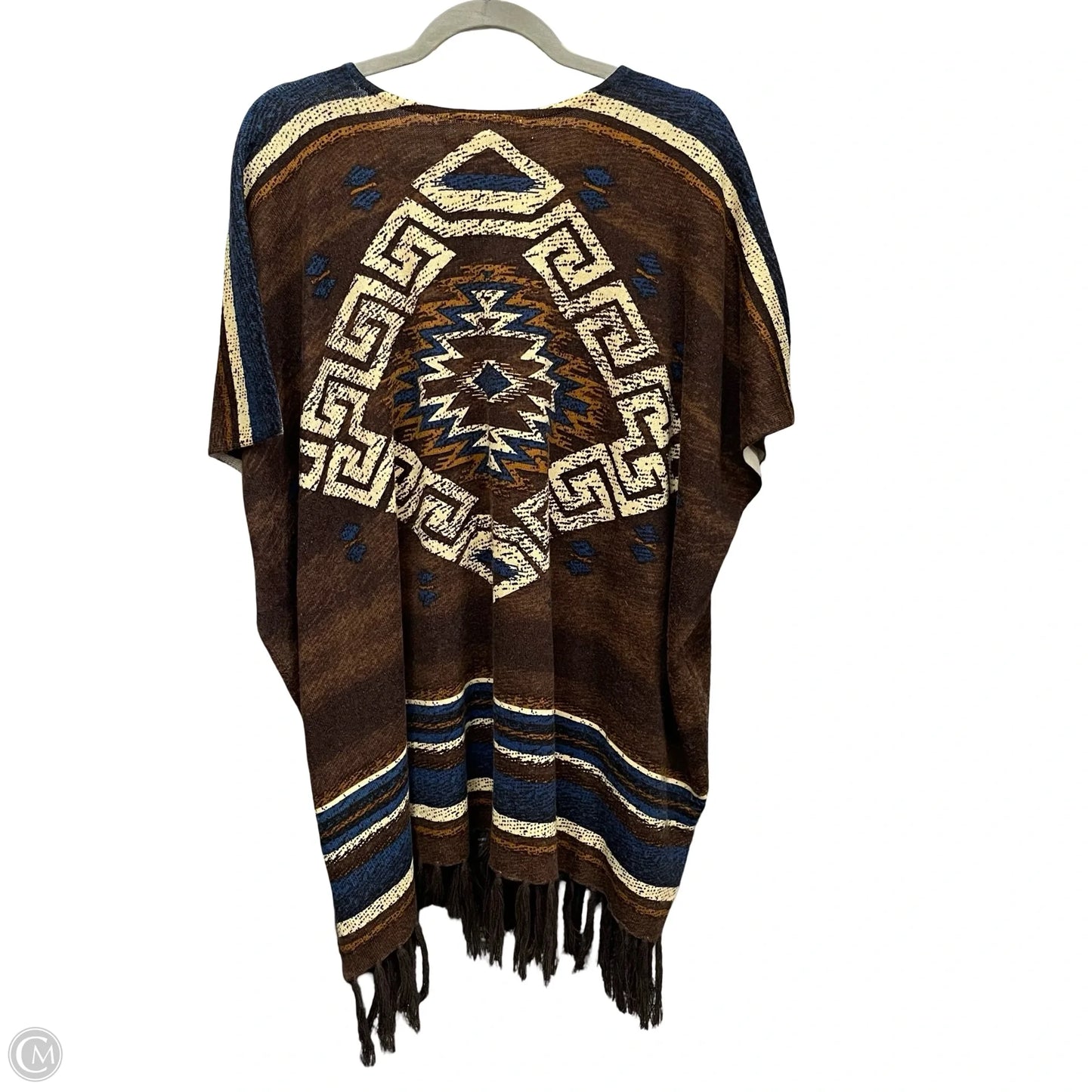 Shawl By Double D Ranch In Blue & Brown, Size: M