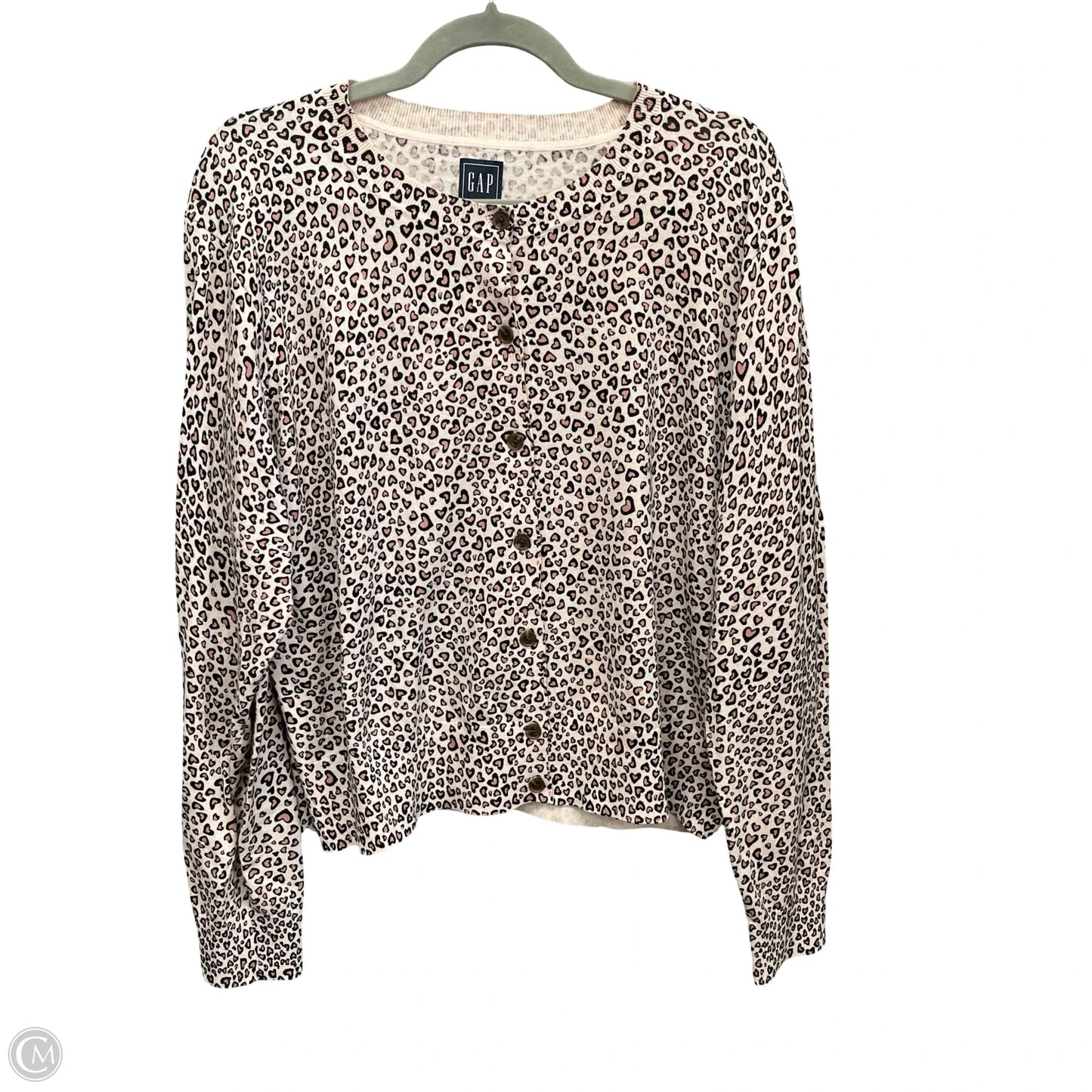 Cardigan By Gap In Animal Print, Size: Xxl