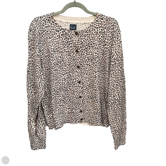 Cardigan By Gap In Animal Print, Size: Xxl