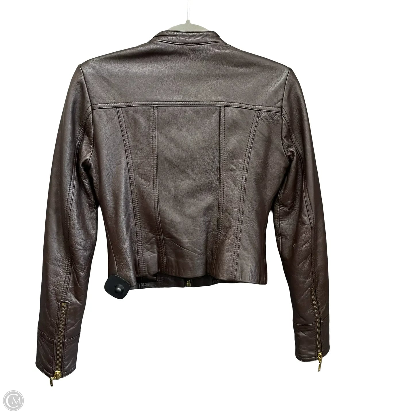 Jacket Leather By Bebe In Brown, Size: Xs