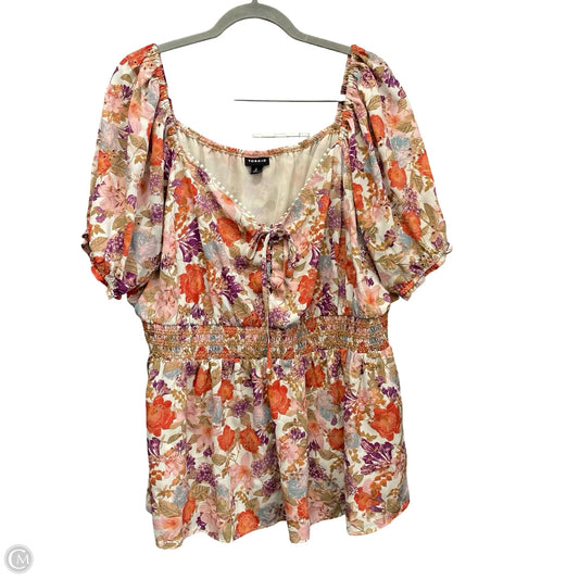 Blouse Short Sleeve By Torrid In Multi-colored, Size: 2x
