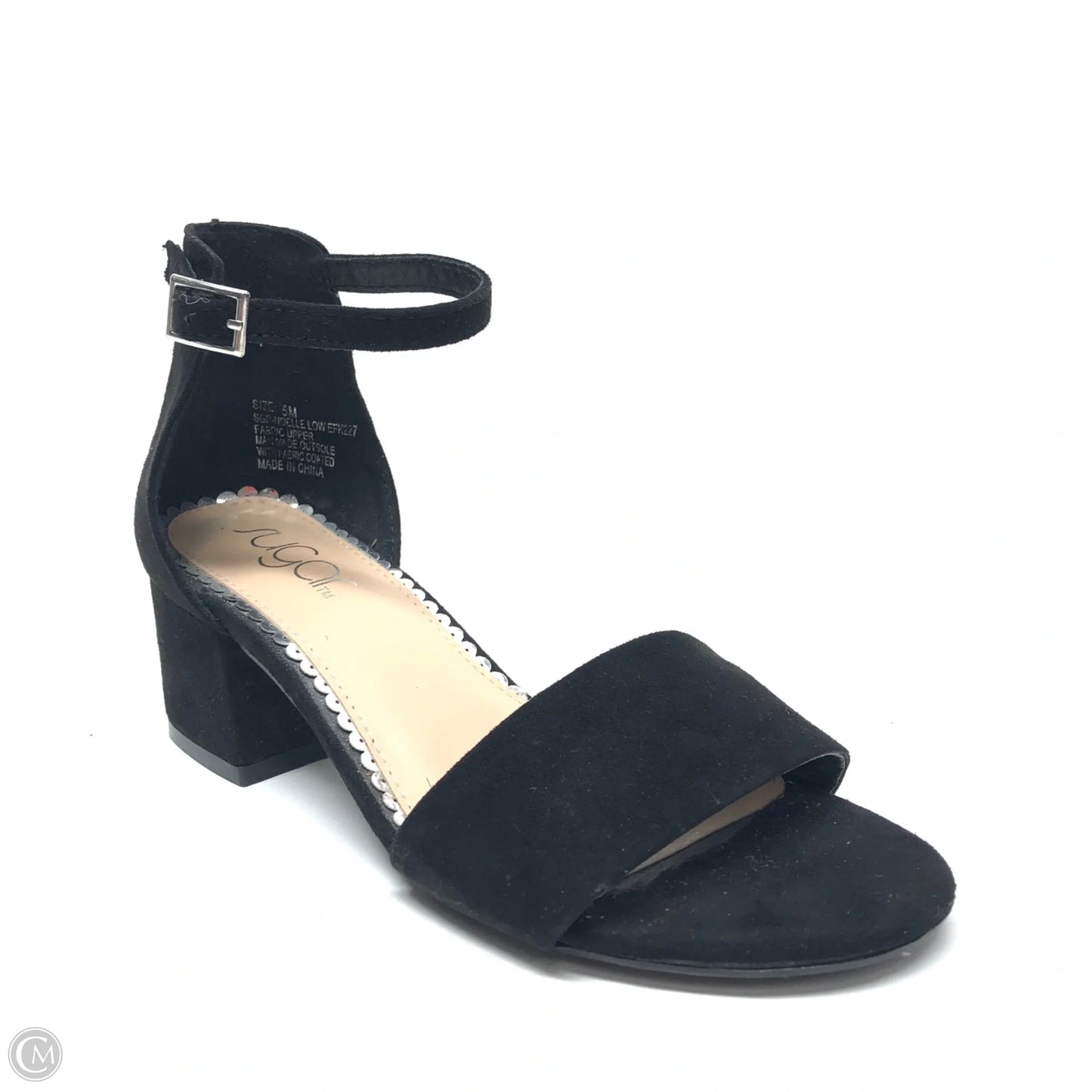 Sandals Heels Block By Sugar In Black, Size: 5