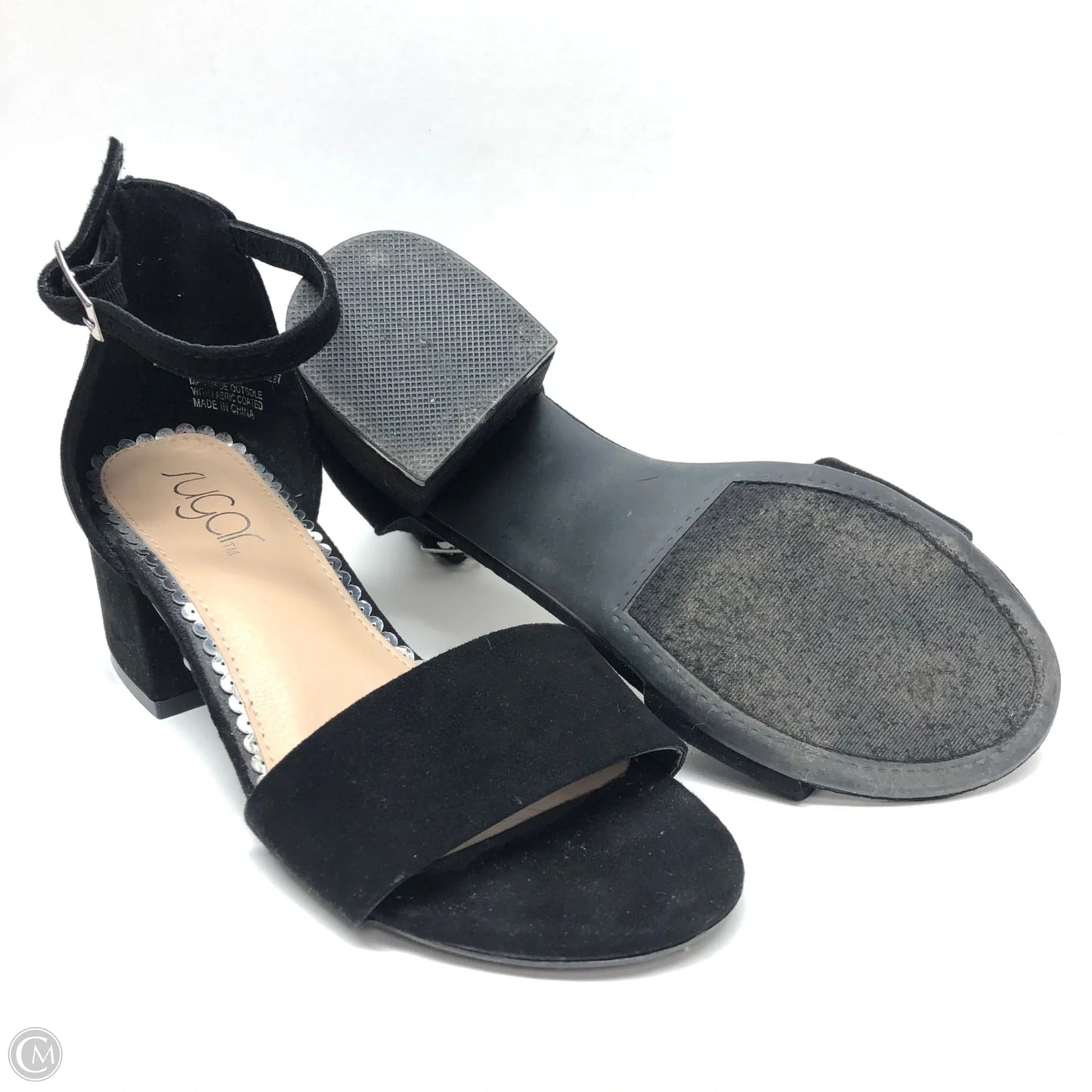 Sandals Heels Block By Sugar In Black, Size: 5