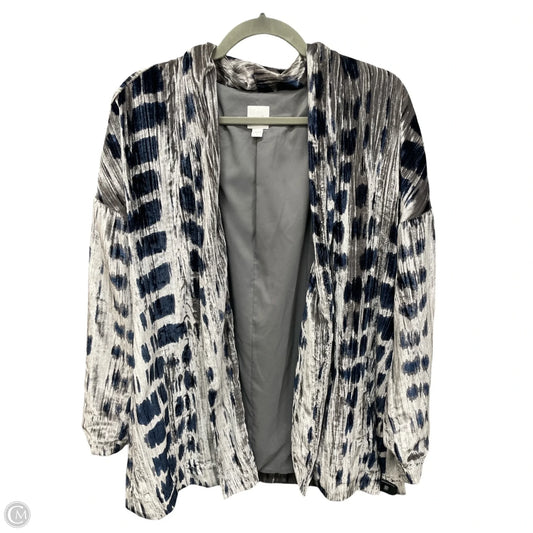 Blazer By Pure Jill In Blue & Grey, Size: M
