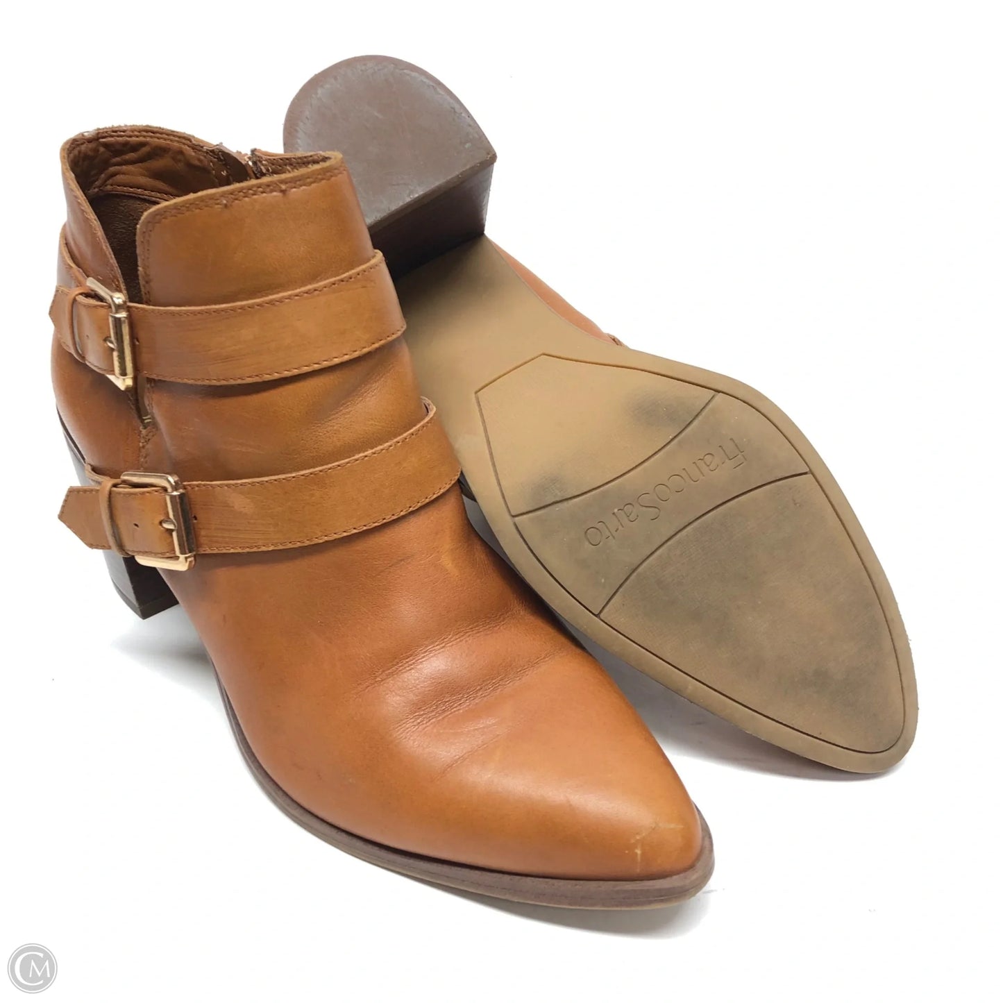 Boots Ankle Heels By Franco Sarto In Tan, Size: 9