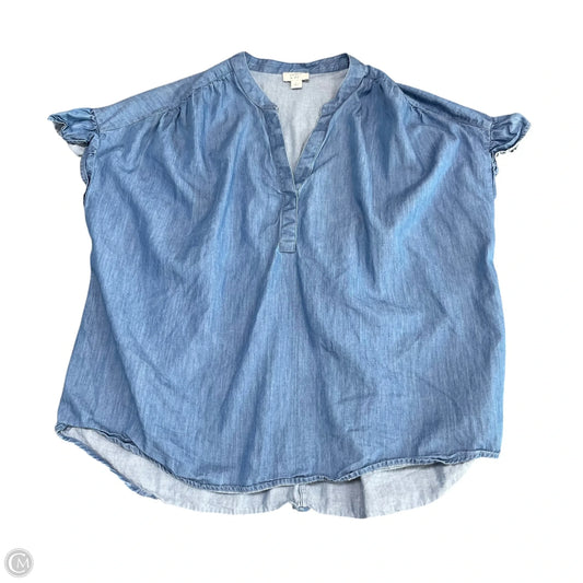 Top Short Sleeve By Crown And Ivy In Blue, Size: L