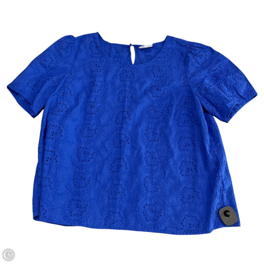 Top Short Sleeve By Liz Claiborne In Blue, Size: Xl