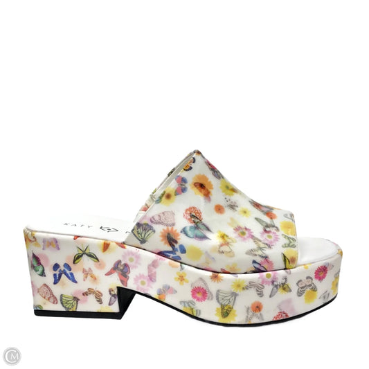 Sandals Heels Platform By Katy Perry In Multi-colored, Size: 9.5