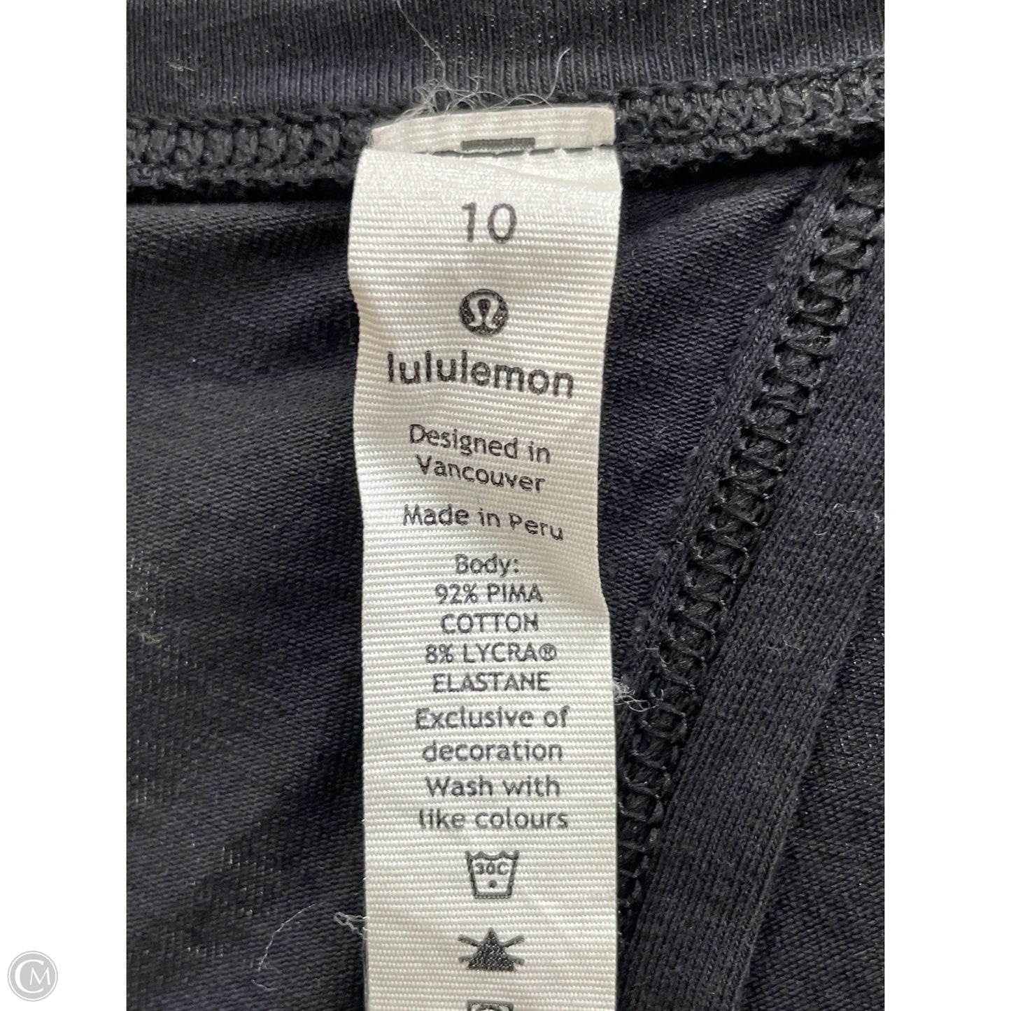 Athletic Tank Top By Lululemon In Black, Size: 10