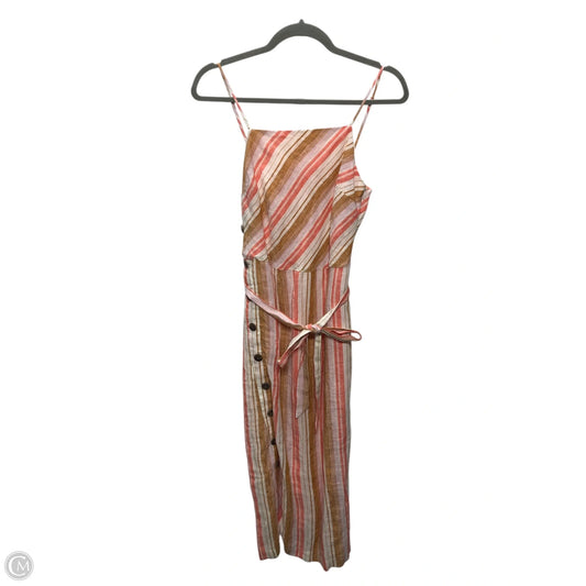 Dress Casual Midi By Joie In Pink & White, Size: S