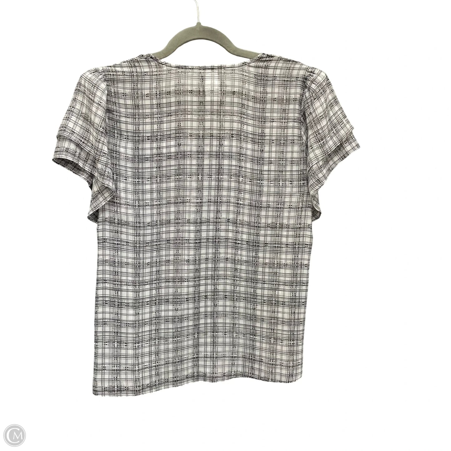 Blouse Short Sleeve By Cabi In Black & Yellow, Size: S