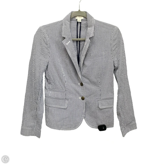 Blazer By J. Crew In Blue & White, Size: 4