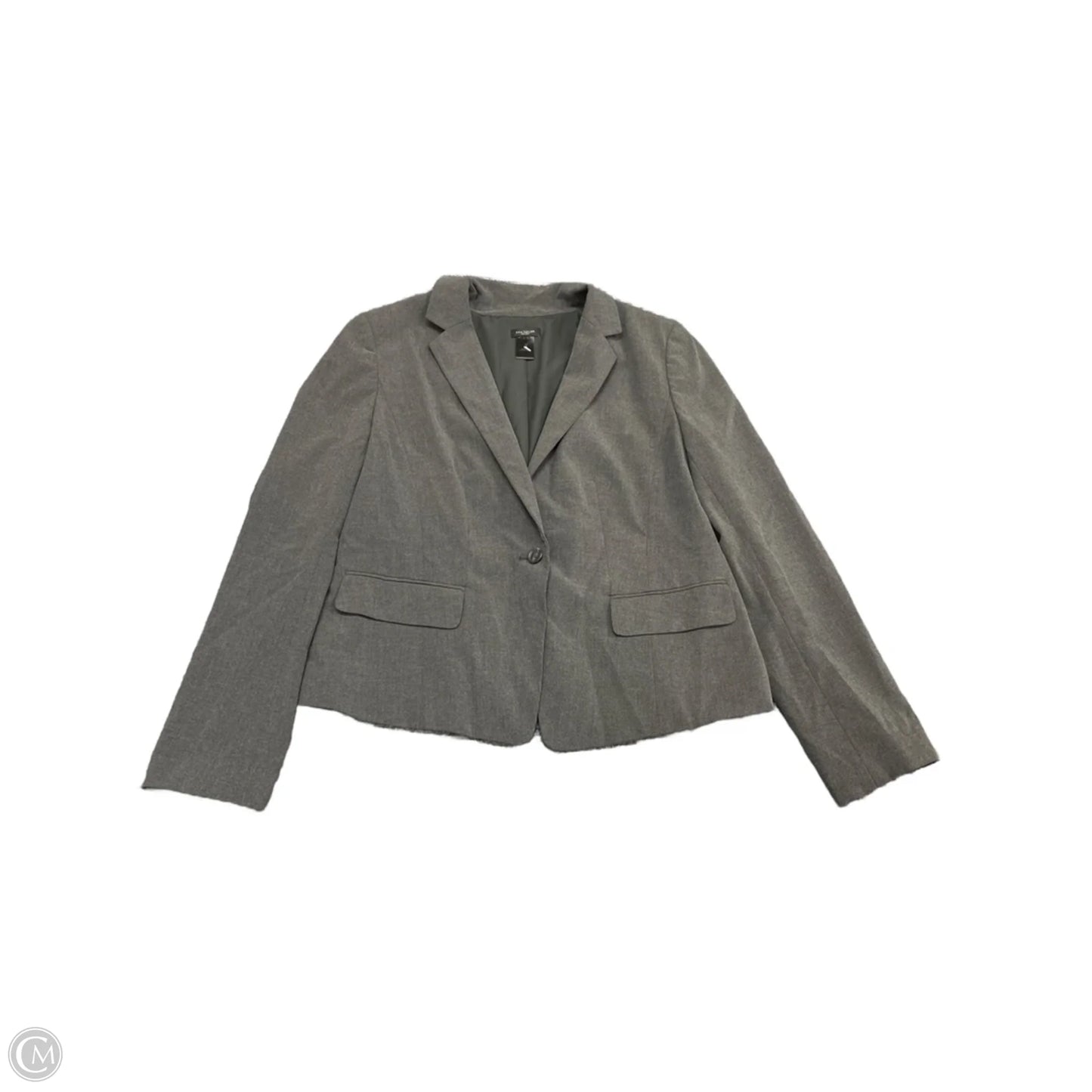 Blazer By Ann Taylor In Grey, Size: 12