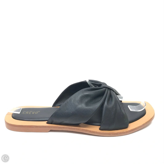 Sandals Flats By Clothes Mentor In Black, Size: 8