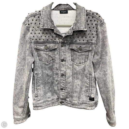 Jacket Denim By Clothes Mentor In Grey, Size: S