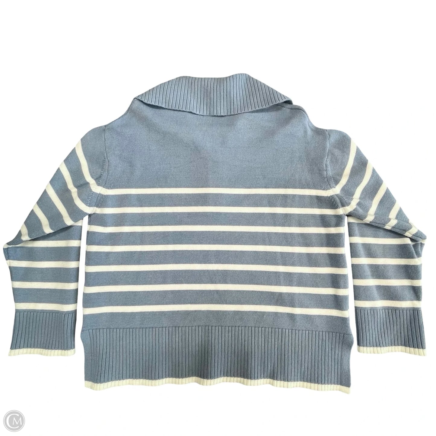 Sweater By Maeve In Blue & White, Size: M