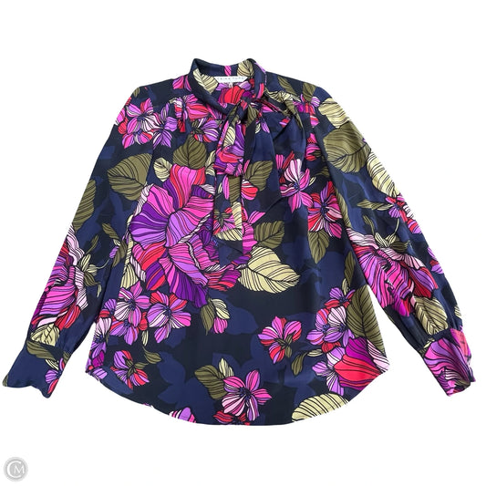 Blouse Long Sleeve By Trina Turk In Multi-colored, Size: S