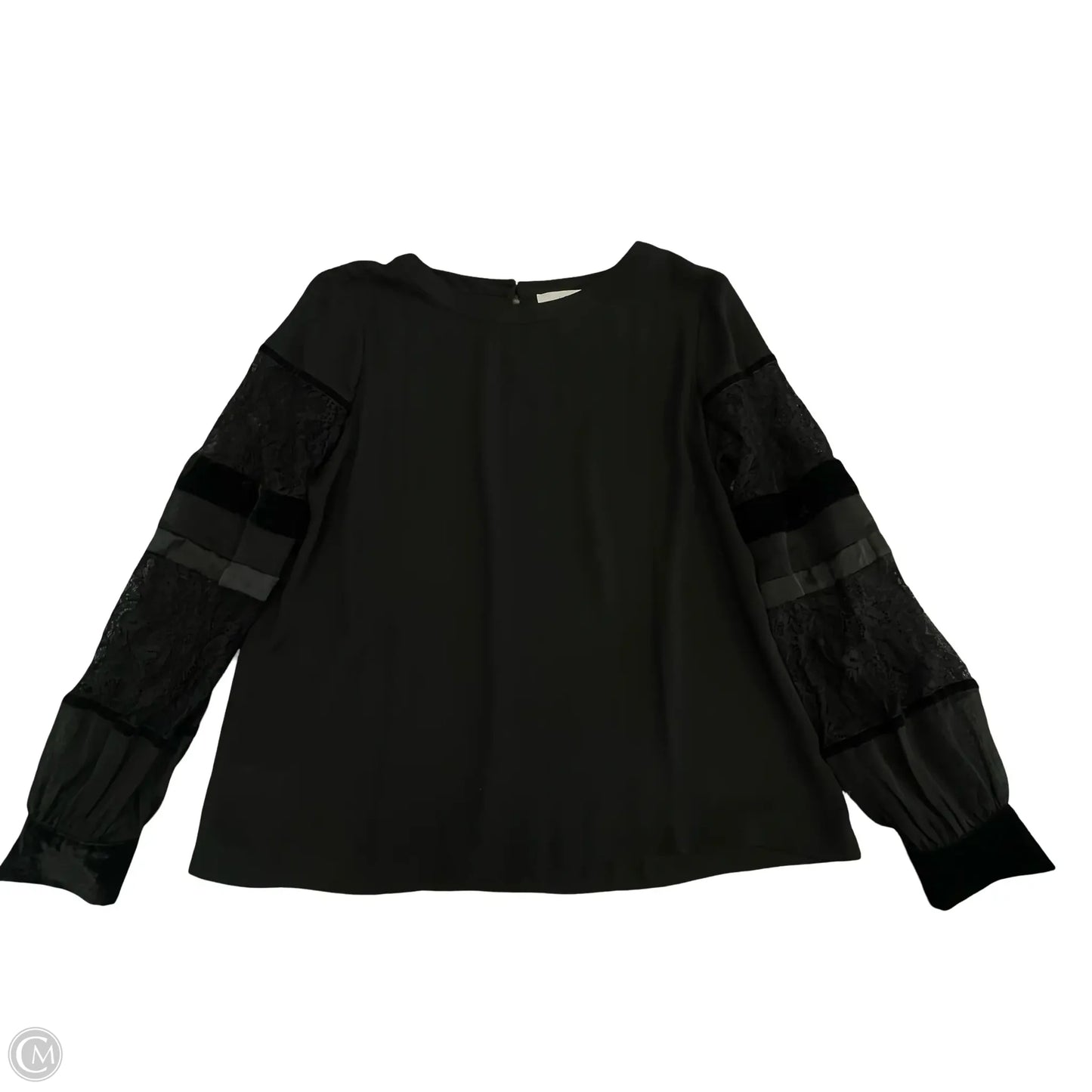 Blouse Long Sleeve By Loft In Black, Size: Mp