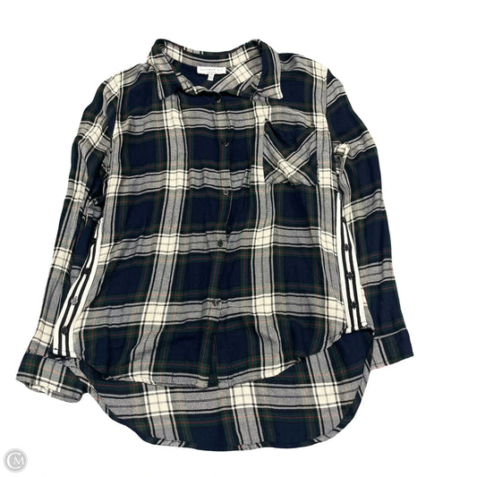Top Long Sleeve By Current Air In Plaid Pattern, Size: M