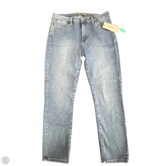 Jeans Cropped By Just Usa In Blue Denim, Size: 12