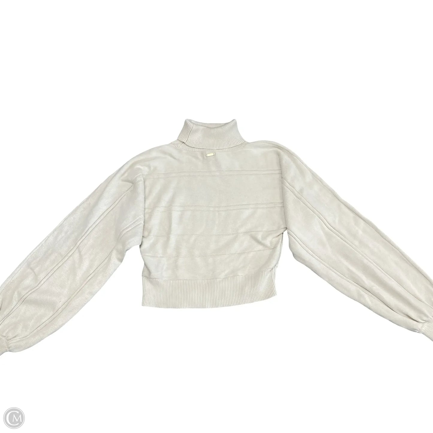 Top Long Sleeve By Guess In Cream, Size: L