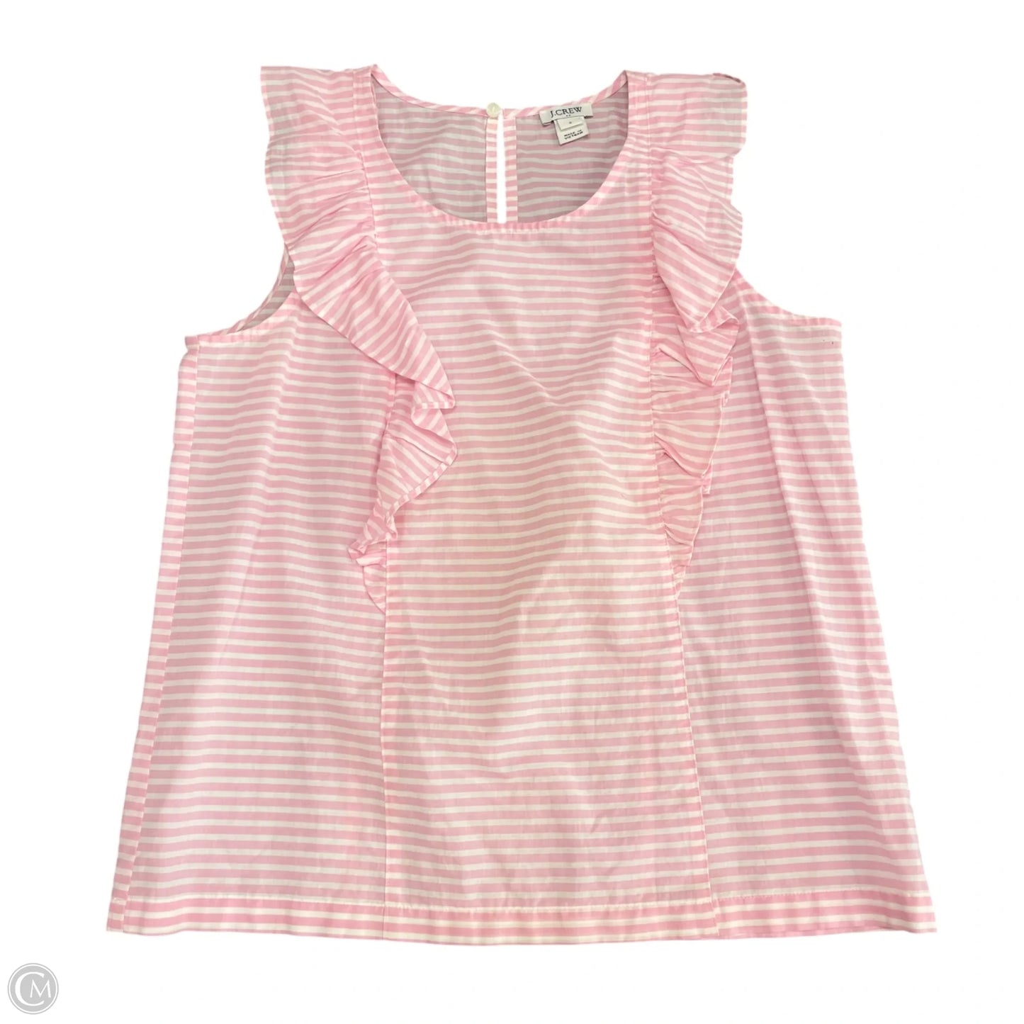 Top Sleeveless By J. Crew In Pink & White, Size: 2