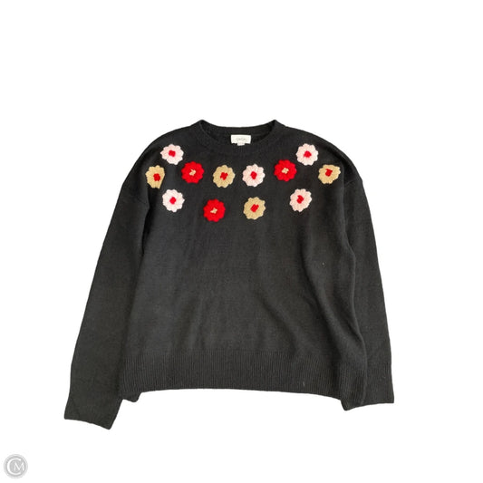 Sweater By Cece In Black & Red, Size: L