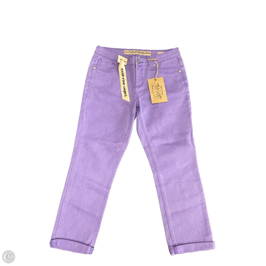 Jeans Cropped By Vintage America In Purple, Size: 4