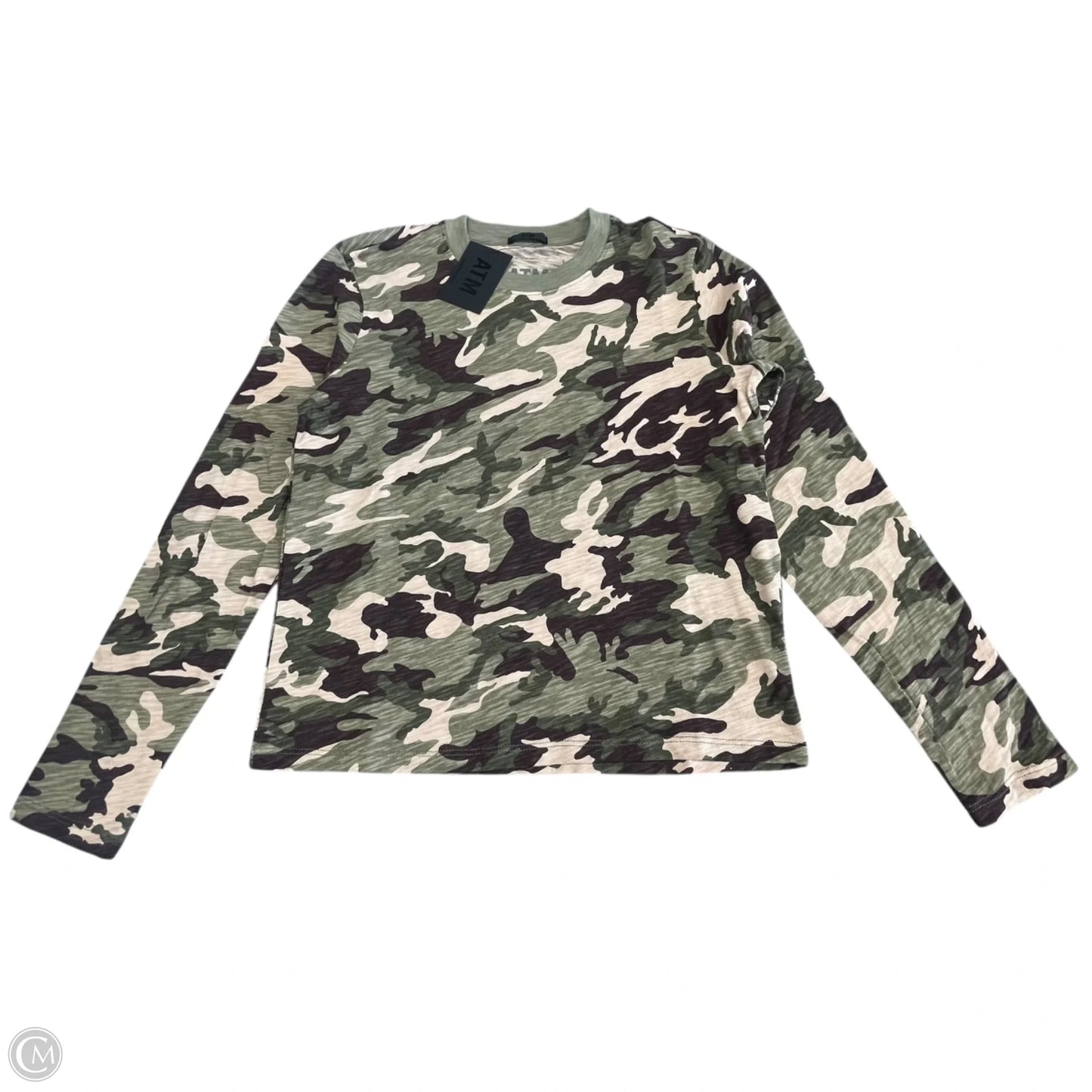 Top Long Sleeve Basic By Atm In Camouflage Print, Size: Xs