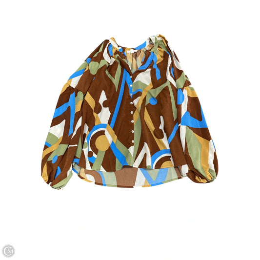 Blouse Long Sleeve By Clothes Mentor In Multi-colored, Size: S