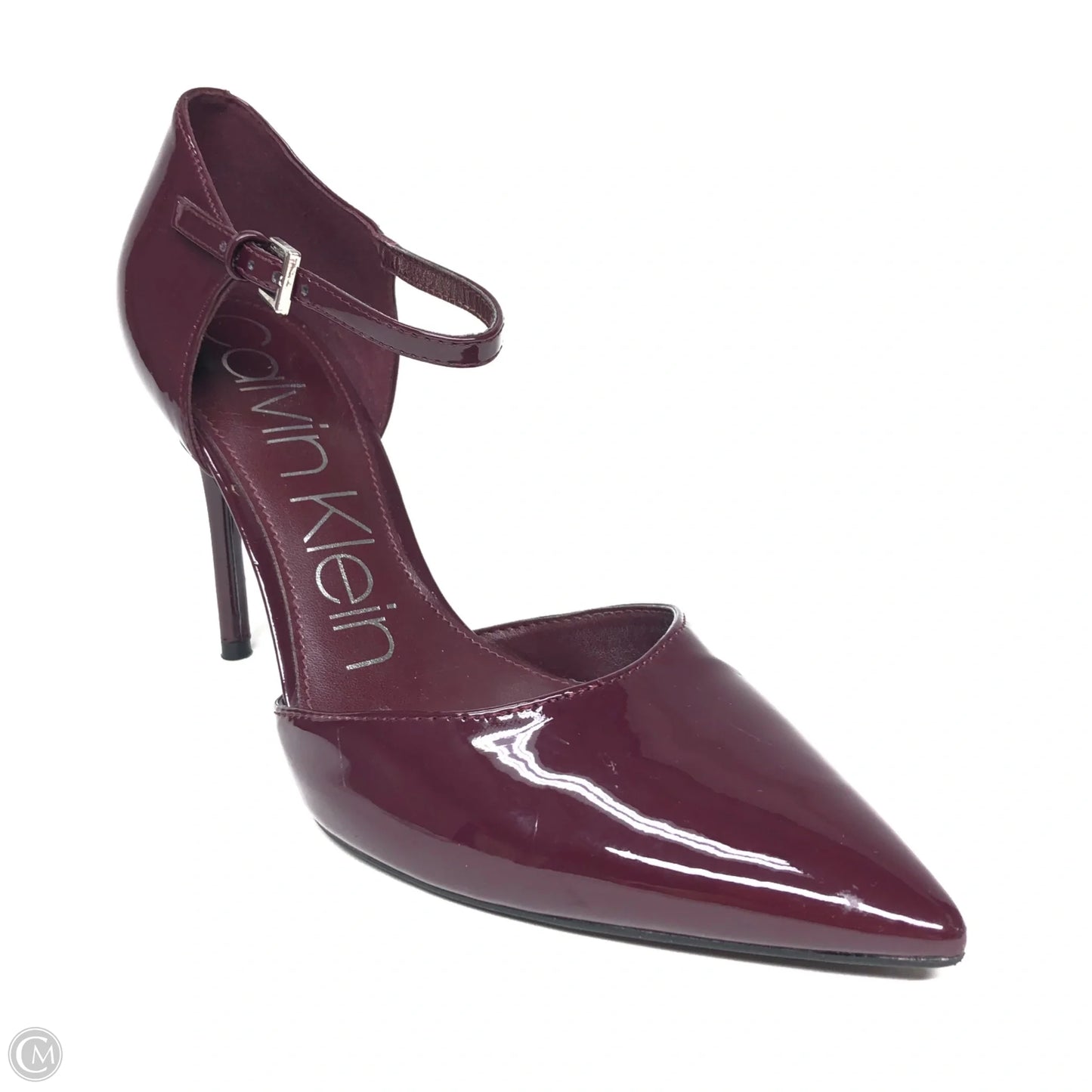 Shoes Heels Block By Calvin Klein In Maroon, Size: 9.5