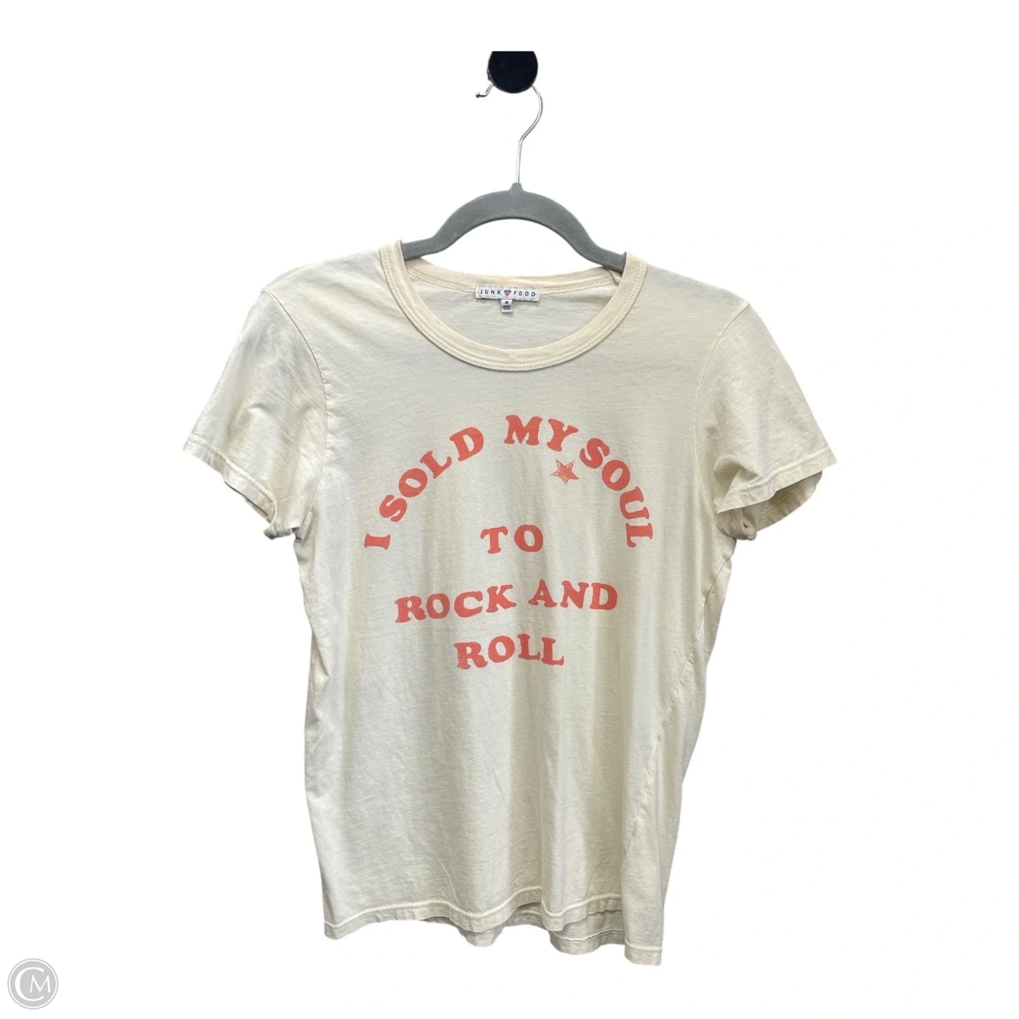 Top Short Sleeve Basic By Junk Food In Yellow, Size: M