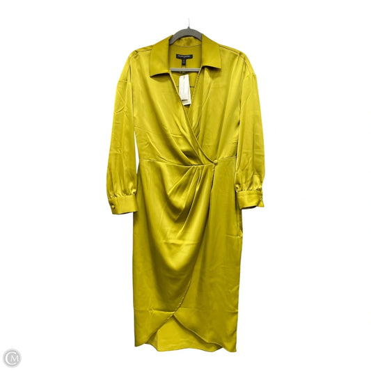 Dress Casual Midi By Banana Republic In Chartreuse, Size: 6p