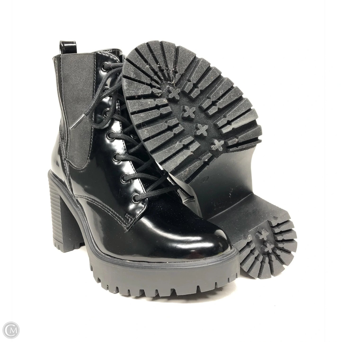 Boots Ankle Heels By Mia In Black, Size: 7