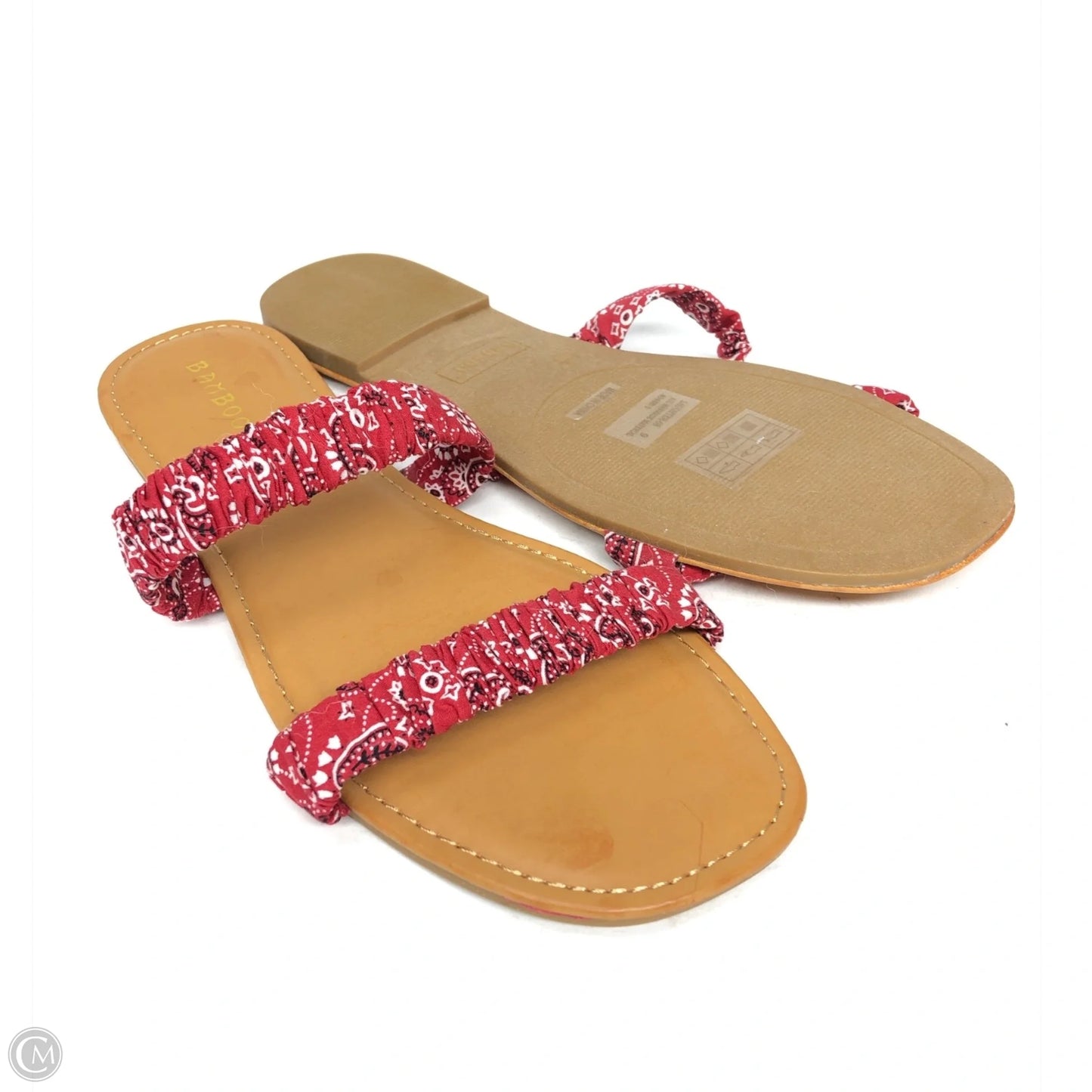 Sandals Flats By Bamboo In Red, Size: 9
