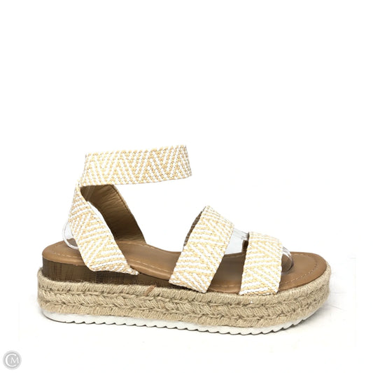Sandals Heels Platform By Wild Fable In Beige, Size: 8.5