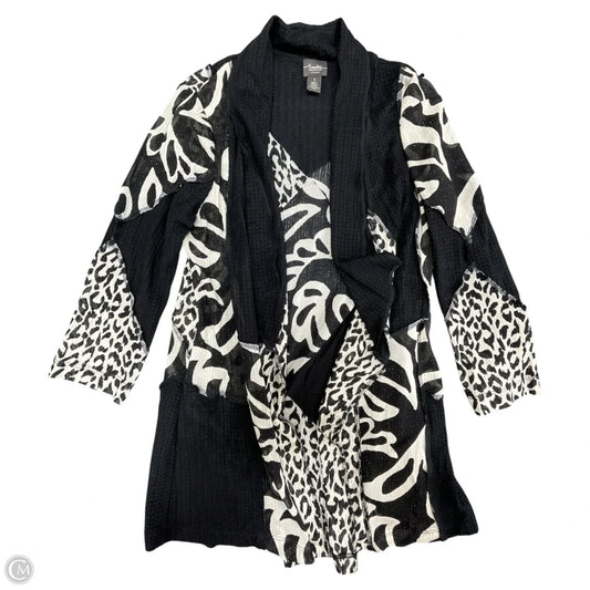 Kimono By Chicos In Black & White, Size: S