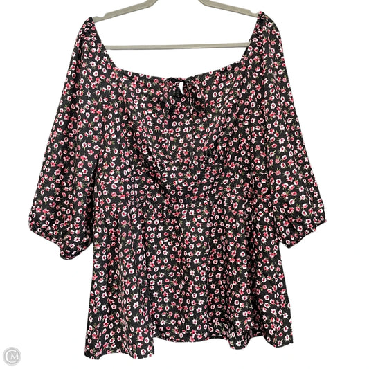 Blouse Short Sleeve By Bloomchic In Floral Print, Size: 14