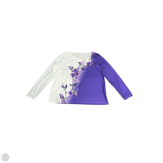 Top Long Sleeve By Cmf In Purple, Size: Xl