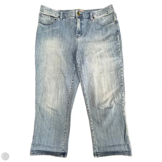 Capris By Chicos In Blue & White, Size: M