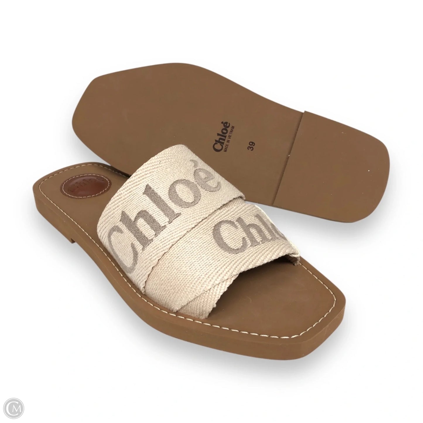 Sandals Luxury Designer By Chloe In Beige, Size: 9